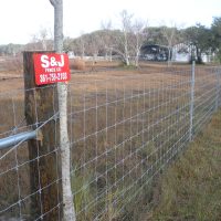 Barbed wire fence